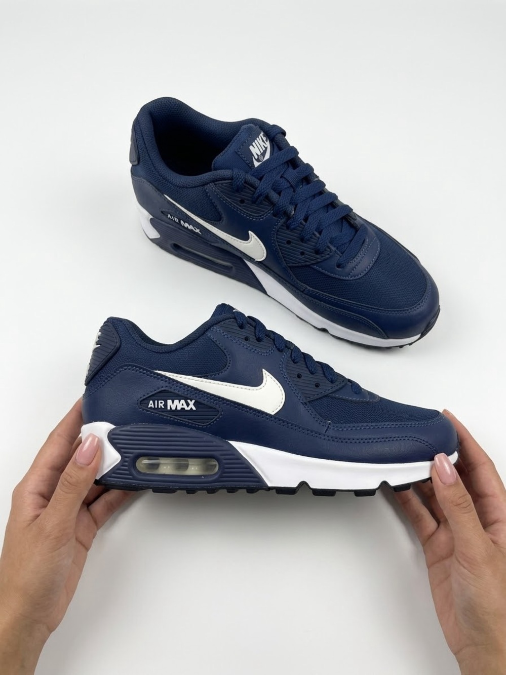 Nike Navy and White Air Max Men's Athletic Sneakers